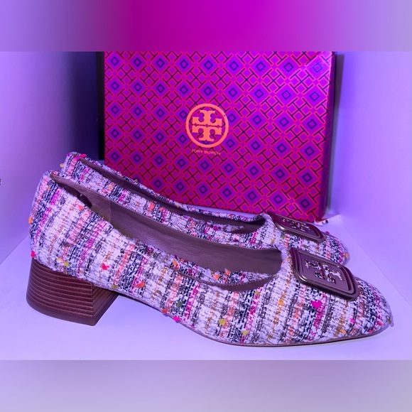 Tory Burch Colorful Tweed Georgia Pump - Picture 7 of 9